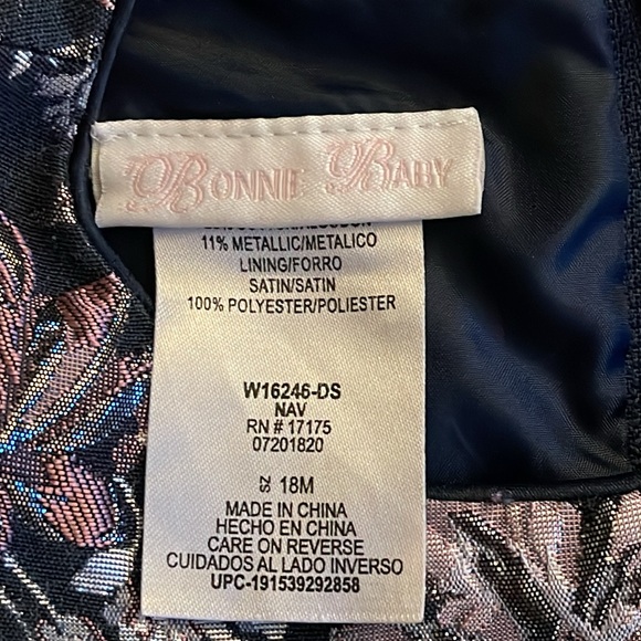 Bonnie Baby Floral Special Occasion Dress, size 18 months Excellent Condition - Picture 2 of 6